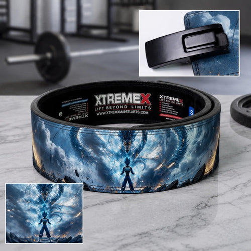 13mm Storm Dragon Weightlifting Lever Belt (Blue, M)