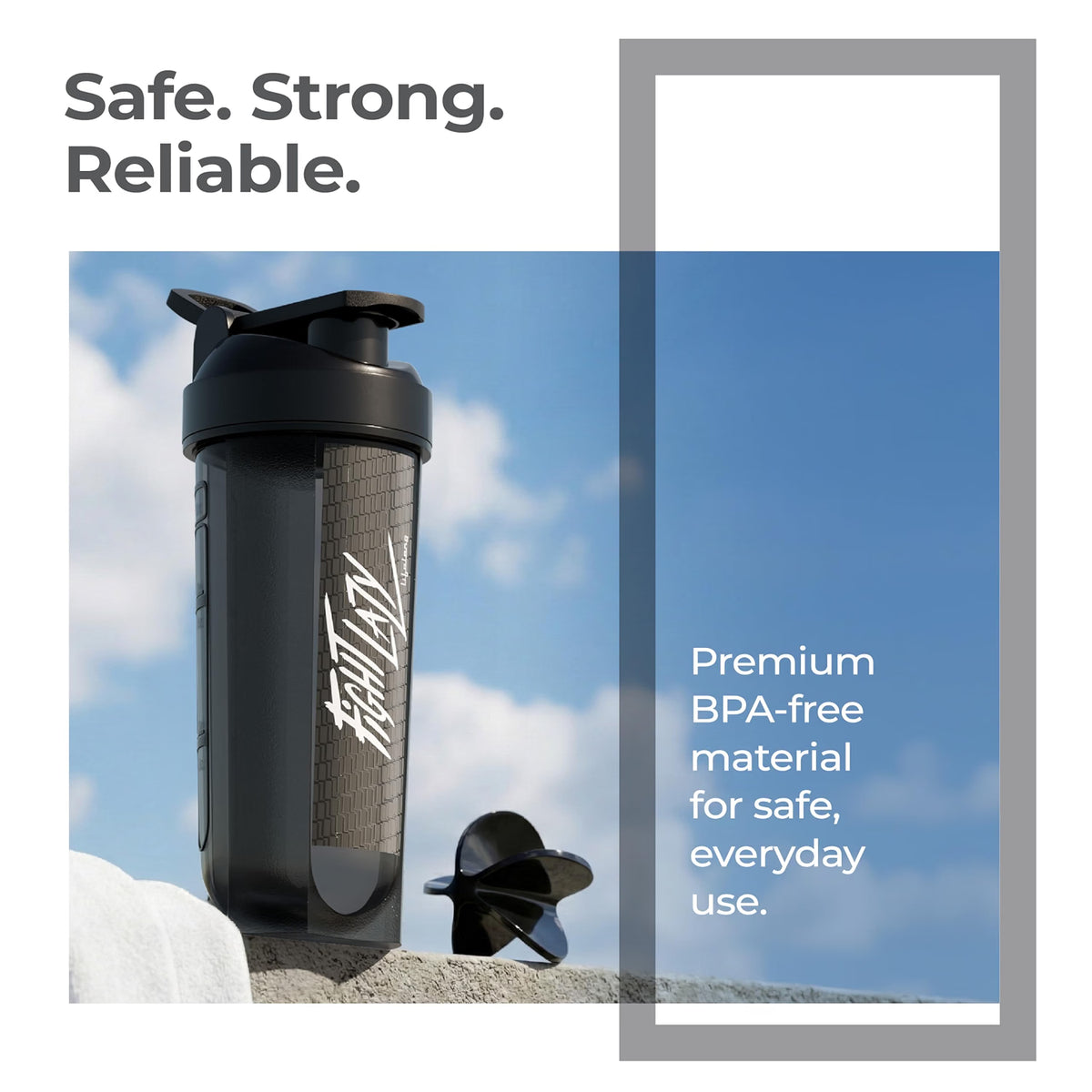 Gym Typhoon Shaker Bottle 700ml | BPA Free Protein Shaker Bottle for Gym | Sipper Water Bottle for Adults |100% Leakproof Bottle for Protein, BCAAs, Pre Workout for Men & Women (Black)