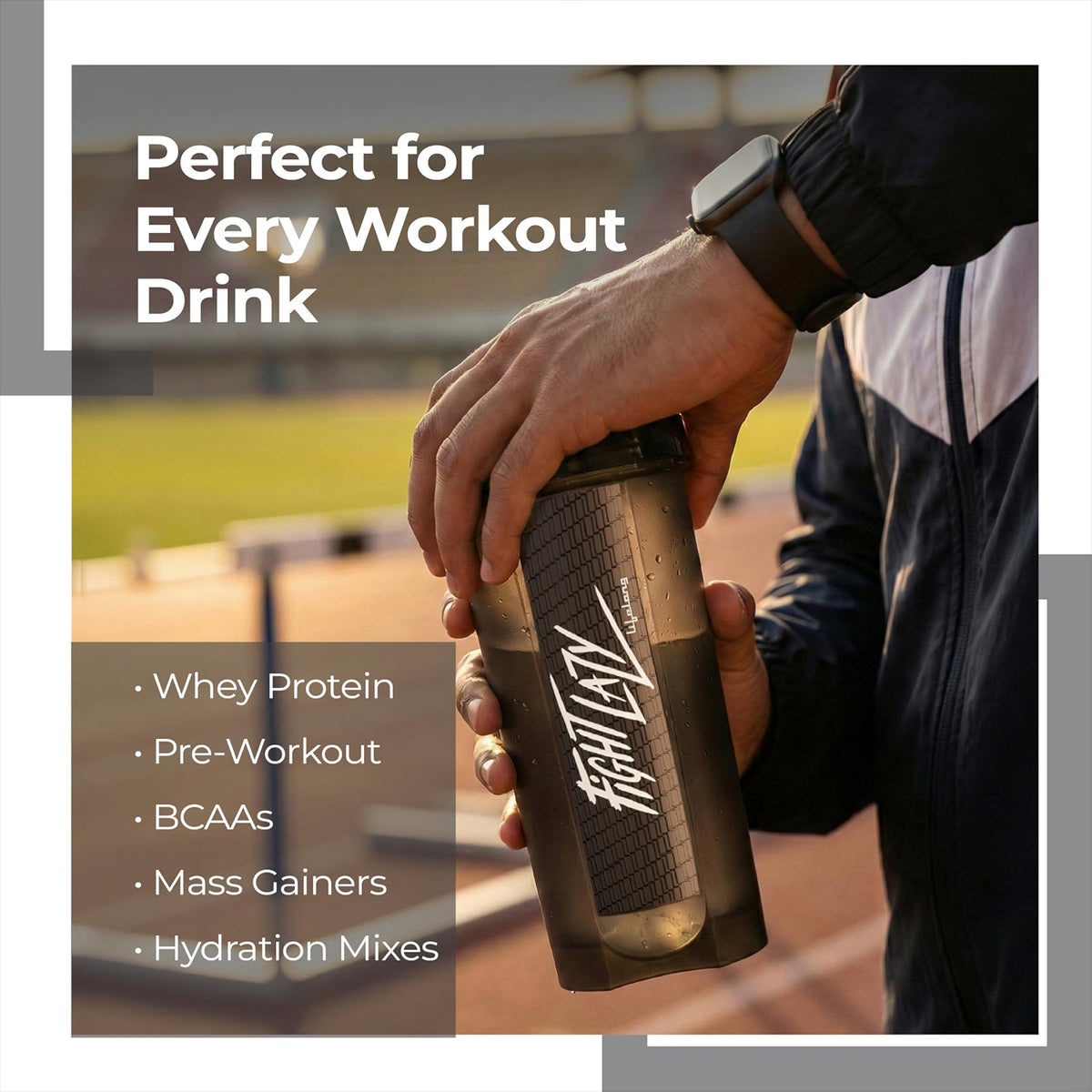 Gym Typhoon Shaker Bottle 700ml | BPA Free Protein Shaker Bottle for Gym | Sipper Water Bottle for Adults |100% Leakproof Bottle for Protein, BCAAs, Pre Workout for Men & Women (Black)