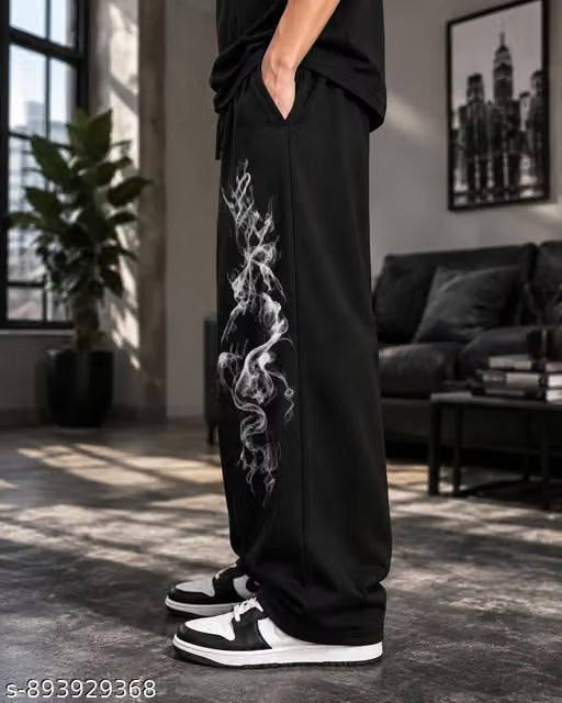 Men's Trendy Printed Track Pant | Regular Fit Cotton Blend Lower for Gym, Running & Daily Wear